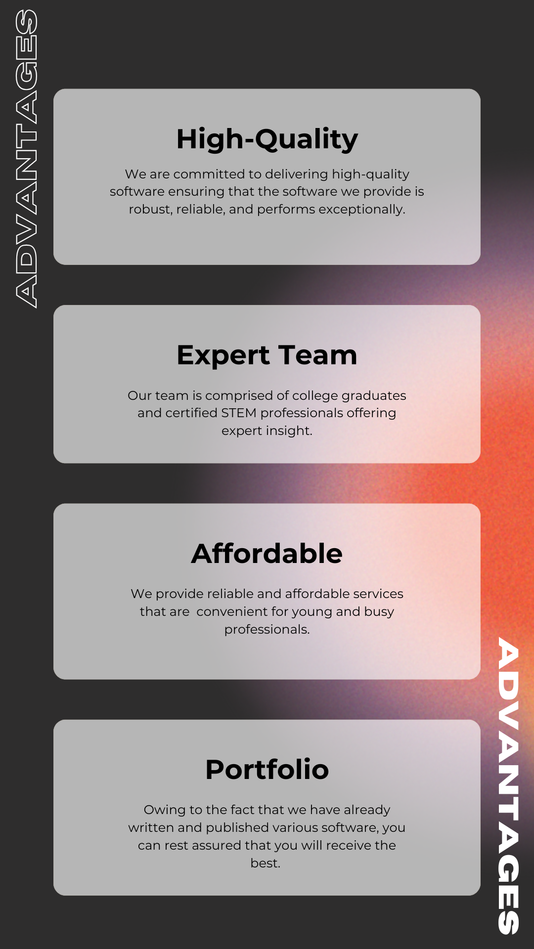 Infographic explaining more advantages Anachnu, Inc. offers their customers.